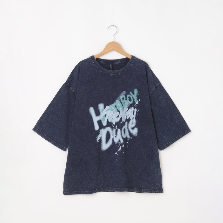 オフプライスストア(メンズ)(OFF PRICE STORE(Mens))のHALHAM（ハルハム） ヴィンテージ加工フロントプリントTシャツ【SALE/セール/オフプライス/カジュアル/デイリー/トレンド/ストリート/ユニセックス】 Ｔシャツ