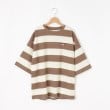 オフプライスストア(メンズ)(OFF PRICE STORE(Mens))のHALHAM（ハルハム） 刺繍ロゴボーダーTシャツ ブラウン(042)