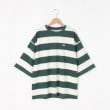 オフプライスストア(メンズ)(OFF PRICE STORE(Mens))のHALHAM（ハルハム） 刺繍ロゴボーダーTシャツ グリーン(022)
