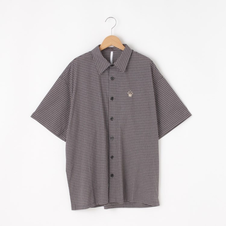 オフプライスストア(メンズ)(OFF PRICE STORE(Mens))のHALHAM（ハルハム） クラウン刺繍チェックシャツ カジュアルシャツ