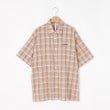 オフプライスストア(メンズ)(OFF PRICE STORE(Mens))のHALHAM（ハルハム） 刺繍ロゴチェックシャツ ブラウン(042)