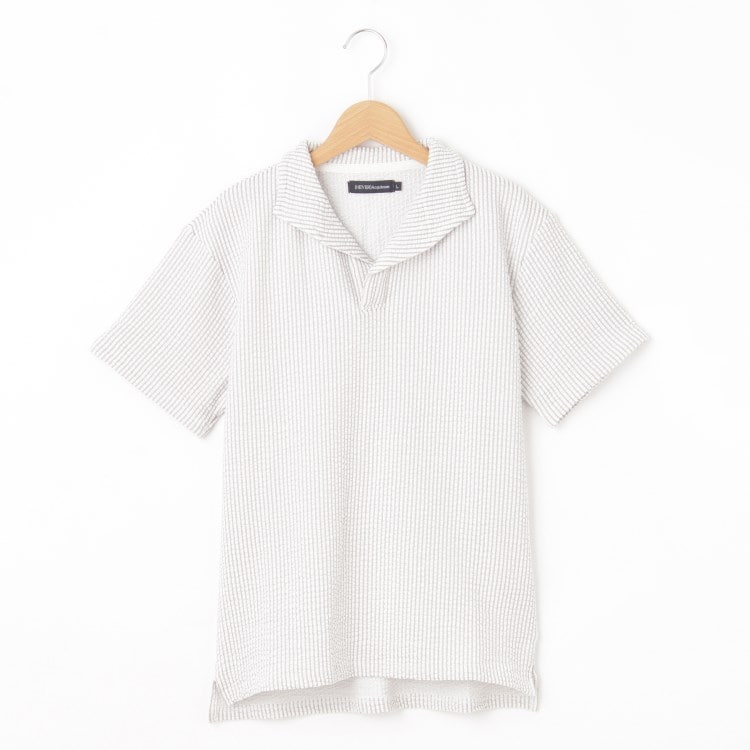オフプライスストア(メンズ)(OFF PRICE STORE(Mens))の(Never)Acquiesce (ネバーアクイース) ワイヤー襟シアサッカーポロシャツ【SALE/セール/オフプライス/カジュアル/デイリー/トレンド/きれいめカジュアル】 ポロシャツ