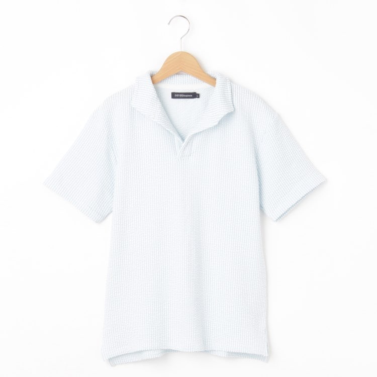オフプライスストア(メンズ)(OFF PRICE STORE(Mens))の(Never)Acquiesce (ネバーアクイース) ワイヤー襟シアサッカーポロシャツ【SALE/セール/オフプライス/カジュアル/デイリー/トレンド/きれいめカジュアル】 ポロシャツ