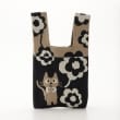 オフプライスストア(ファッショングッズ)(OFF PRICE STORE(Fashion Goods))のB.FIELD（ビー.フィールド） ニット花猫柄トートバッグ（小） ブラックB(013)