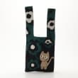 オフプライスストア(ファッショングッズ)(OFF PRICE STORE(Fashion Goods))のB.FIELD（ビー.フィールド） ニット花猫柄トートバッグ（中） グリーンA(022)