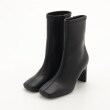 オフプライスストア(ファッショングッズ)(OFF PRICE STORE(Fashion Goods))のMIIYOU(ミーユ) レザー調ショートブーツ【SALE/カジュアル/デイリー/トレンド/きれいめカジュアル】 ブラック(019)