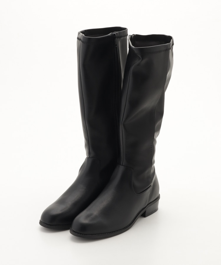 オフプライスストア(ファッショングッズ)(OFF PRICE STORE(Fashion Goods))のMIIYOU(ミーユ) レザー調ロングブーツ ブラック(019)