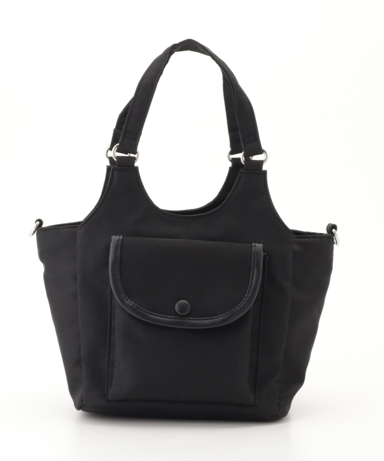 オフプライスストア(ファッショングッズ)(OFF PRICE STORE(Fashion Goods))のandmikka(アンドミッカ） マルチポケットショルダー付きハンドバッグ ブラック(019)