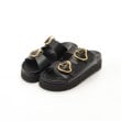 オフプライスストア(ファッショングッズ)(OFF PRICE STORE(Fashion Goods))のMIIYOU(ミーユ) ダブルベルトサンダル ブラック(019)