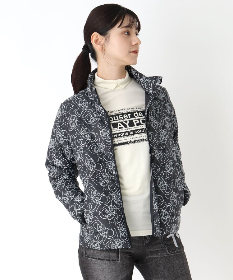 収納袋付き ロゴ柄軽量ダウンブルゾン ダウンジャケット コート Castelbajac Ladies カステルバジャック ワールド オンラインストア World Online Store