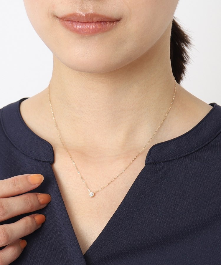 4月誕生石】K10YGモルガナイトネックレス(ネックレス) | Tetii 4月誕生石】K10YGモルガナイトネックレス(ネックレス) | Tetii