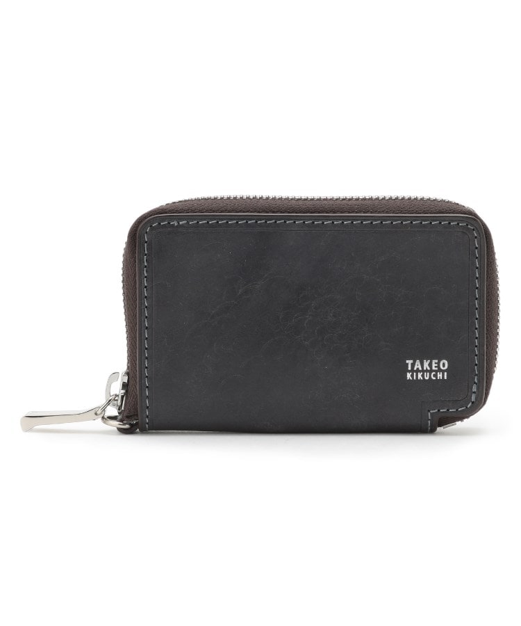 タケオキクチレザーグッズ(TAKEKO KIKUCHI LEATHER GOODS)のラウンドジップカード&コインケース サックス(090)