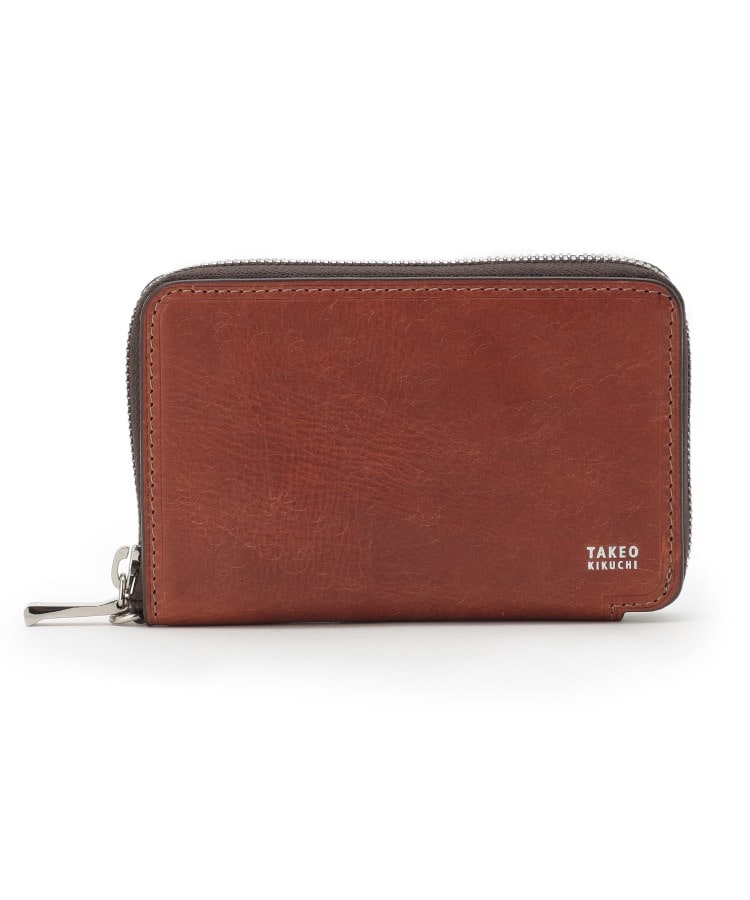 ＜WORLD＞ TAKEKO KIKUCHI LEATHER GOODS(タケオキクチレザーグッズ) ラウンドジップ二つ折りウォレット