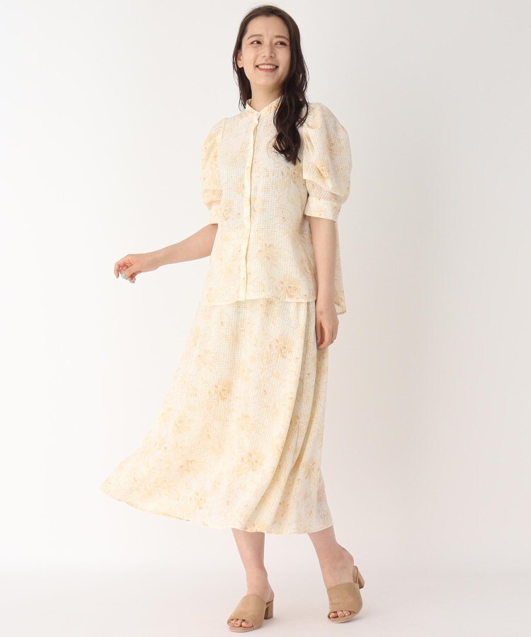 シアーチェック花プリントブラウス シャツ ブラウス Its Demo イッツデモ ワールド オンラインストア World Online Store シアーチェック花プリントブラウス シャツ ブラウス Its Demo イッツデモ ワールド オンラインストア World Online Store