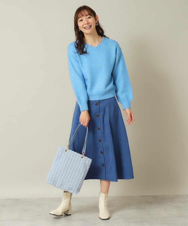 dinos - 【新品】DAMA collection スパンコールラメVネックニットモヘヤ混の通販 by あ's shop｜ディノスならラクマ