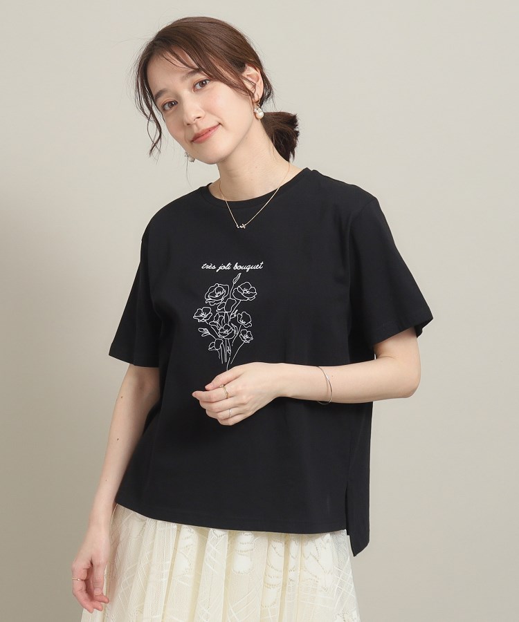 イッツデモ(ITS' DEMO)の【シルエットゆったり】ブーケプリントTシャツ6