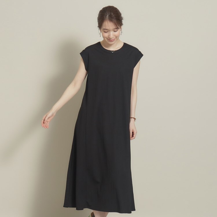 イッツデモ(ITS' DEMO)の【冷感／通気性◎／レジャーにも】カノコ裾フレアワンピース マキシ・ロングワンピース