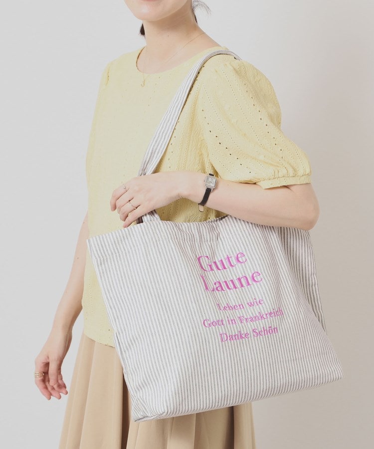 イッツデモ(ITS' DEMO)の【A4対応】ロゴ刺繍ラージトート8