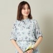 イッツデモ(ITS' DEMO)の【手洗い可／M・Lサイズ展開】ラメストライプ花柄5分袖ブラウス9