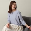 イッツデモ(ITS' DEMO)の【縮みに強い／洗濯機OK】ボートネック天竺ドルマンニット サックスブルー(090)