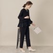 イッツデモ(ITS' DEMO)の【通勤／手洗い可／ウエストゴム】カットジョーゼットパンツ3
