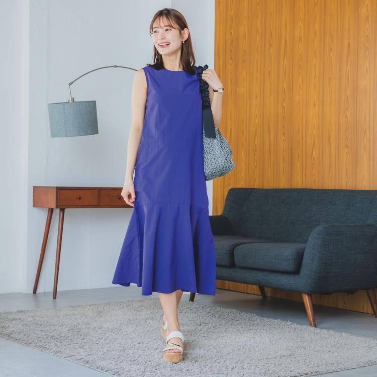 イッツデモ(ITS' DEMO)の【撥水／洗濯機OK】ペプラムワンピース＜旅服シリーズ＞ マキシ・ロングワンピース