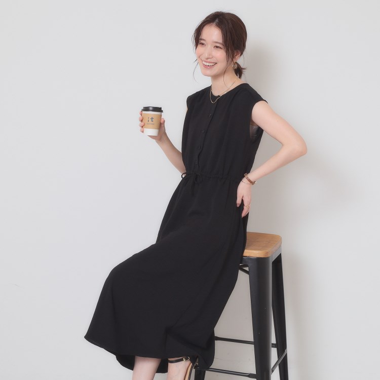 イッツデモ(ITS' DEMO)の【接触冷感／吸水速乾／洗濯機OK】イージーケアドロストワンピース＜ラク服シリーズ＞ マキシ・ロングワンピース