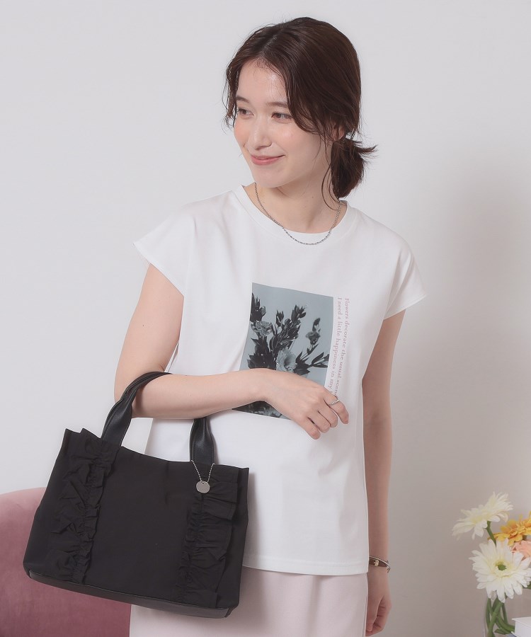 イッツデモ(ITS' DEMO)の【手洗い可】フォトフレンチTシャツ1