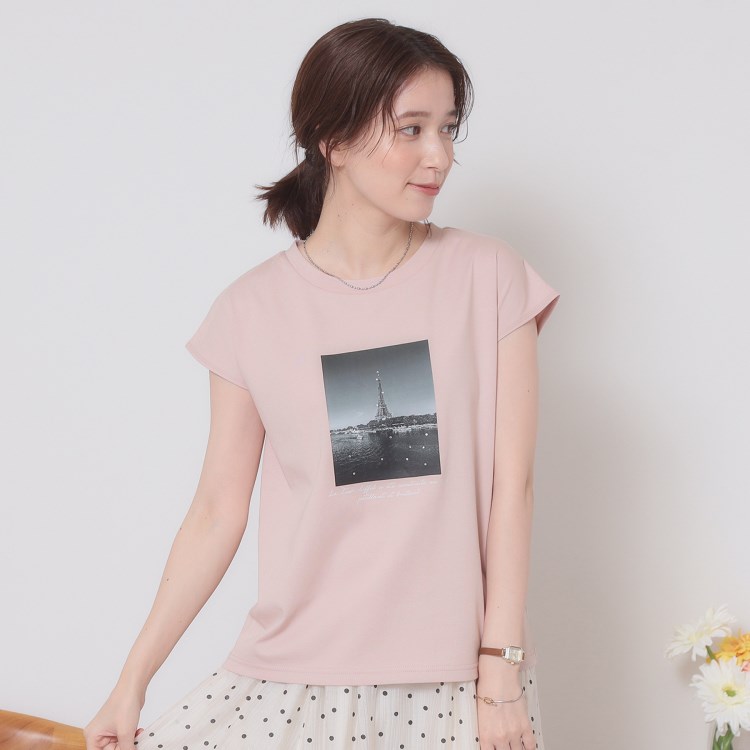 イッツデモ(ITS' DEMO)の【手洗い可】フォトフレンチTシャツ Ｔシャツ