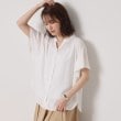 イッツデモ(ITS' DEMO)の【接触冷感／羽織にも／手洗い可】強撚スラブフリル袖ブラウス5
