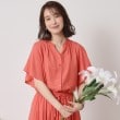 イッツデモ(ITS' DEMO)の【接触冷感／羽織にも／手洗い可】強撚スラブフリル袖ブラウス12