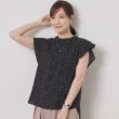 イッツデモ(ITS' DEMO)の【接触冷感／手洗い可】フリル袖ブラウス ブラック(119)
