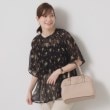 イッツデモ(ITS' DEMO)の【手洗い可】花柄楊柳ブラウス ブラック(119)