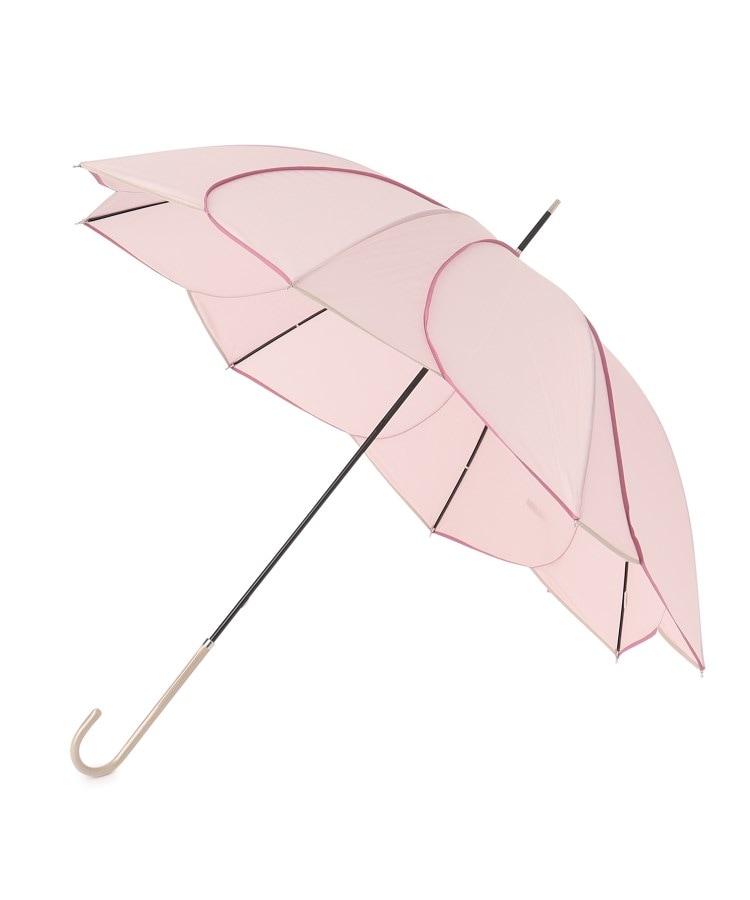 イッツデモ(ITS' DEMO)の雨長傘バイカラーパイピング ピンク(072)