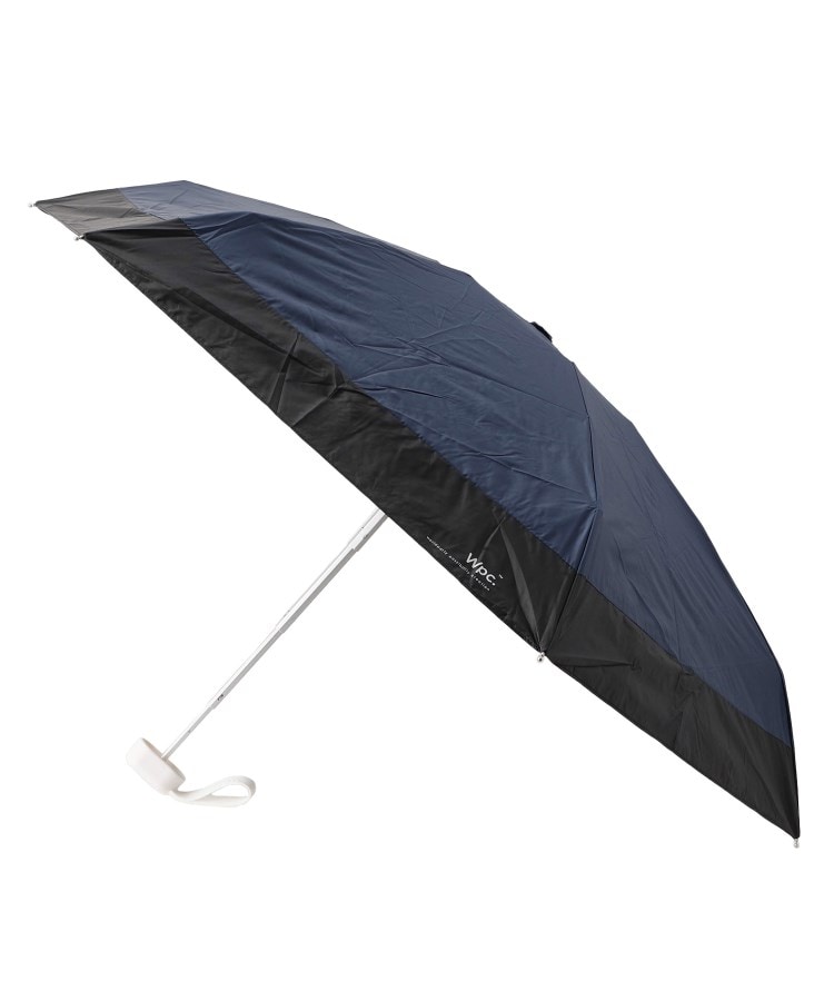 イッツデモ(ITS' DEMO)の晴雨ミニ傘遮光切り継ぎタイニー ネイビー(093)