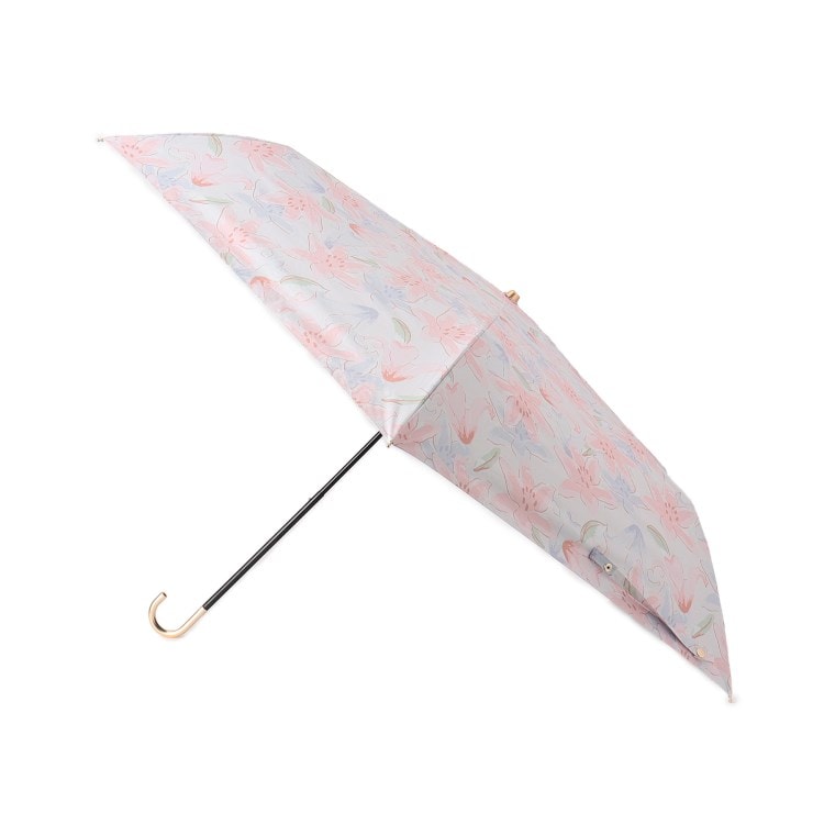 イッツデモ(ITS' DEMO)の【晴雨兼用/UVカット】ミニ傘リリープリントUVスレンダーハンドル53 折りたたみ傘