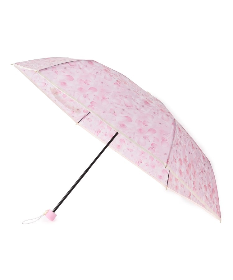イッツデモ(ITS' DEMO)の【人気の折り畳みビニール傘】Wビニ雨ミニ傘フラワー ピンク(072)
