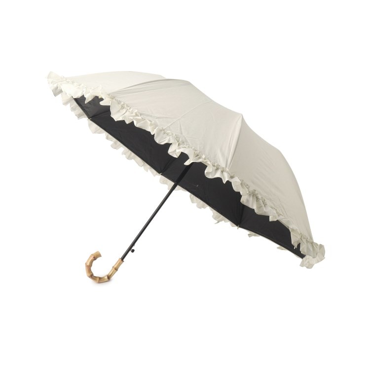 イッツデモ(ITS' DEMO)の【晴雨兼用／日傘／UV対策／折りたたみ傘／ジャンプ式】フリル　50cm遮光傘 折りたたみ傘