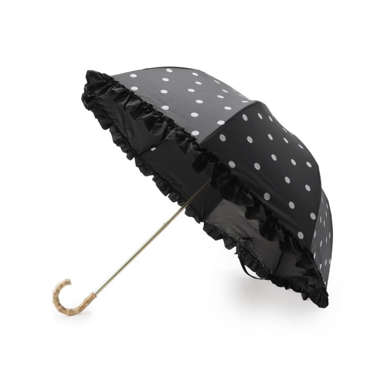 イッツデモ(ITS' DEMO)の【日傘／折り畳み傘／晴雨／UV】フリルドット５０cm遮光 折りたたみ傘