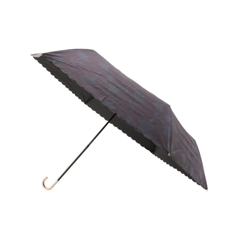 イッツデモ(ITS' DEMO)の【晴雨／折り畳み／大きめ／UV】遮光フラワーシャドウ 折りたたみ傘