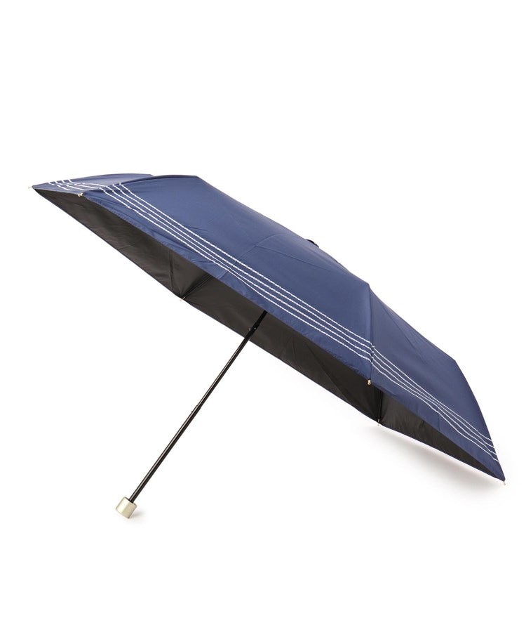 イッツデモ(ITS' DEMO)の【晴雨兼用／折り畳み傘】50cmスリムマリンボーダー ブルー(093)
