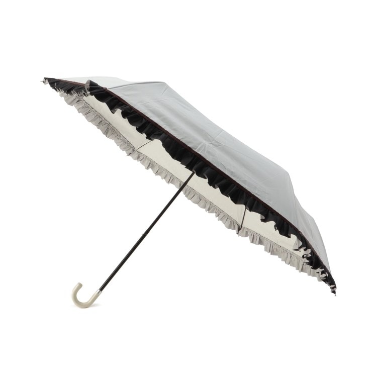 イッツデモ(ITS' DEMO)の【折り畳み傘／晴雨／遮光遮熱／UV】バイカラーフリル 折りたたみ傘