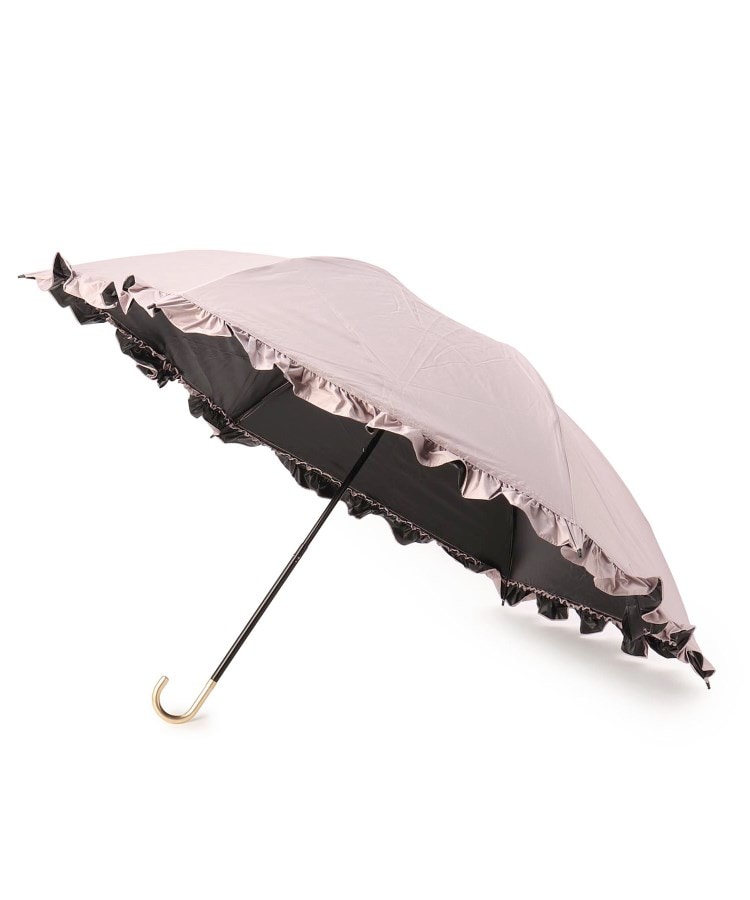 イッツデモ(ITS' DEMO)の【晴雨兼用／折り畳み傘／UV】Ｓハンドルフリル50cm ピンク(072)