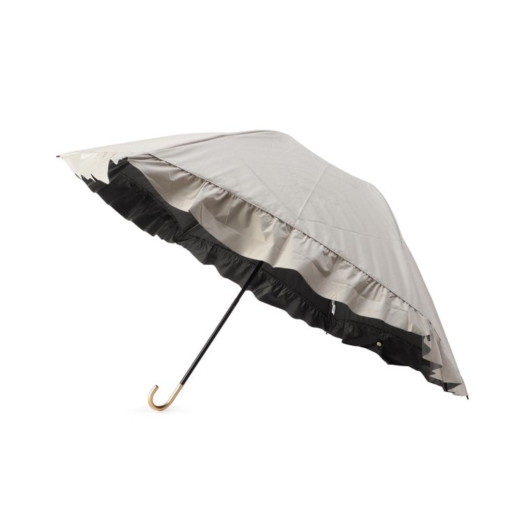 イッツデモ(ITS' DEMO)の【晴雨兼用／日傘／折り畳み傘】遮光ドームパラソルフリル 折りたたみ傘