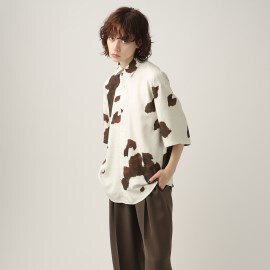 ティーケー タケオ キクチ(レディース)(tk.TAKEO KIKUCHI(Ladies))のアニマルプリントオーバーシャツ シャツ・ブラウス