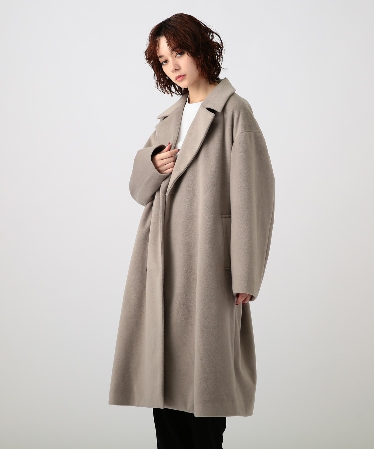Fashion Coats Hooded Coats Canda Premium Hooded Coat light grey flecked casual look 