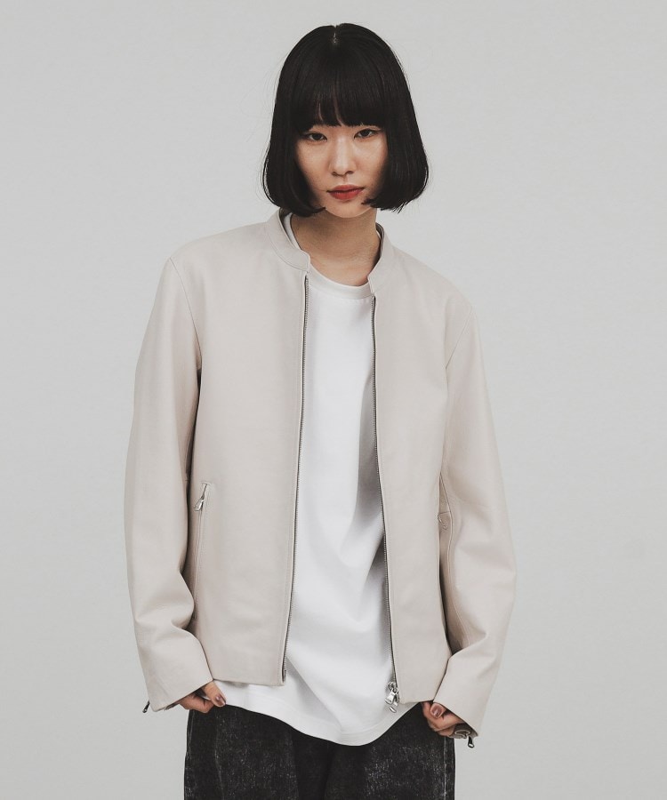ティーケー タケオ キクチ(レディース)(tk.TAKEO KIKUCHI(Ladies))のラムレザーシングルライダースジャケット2