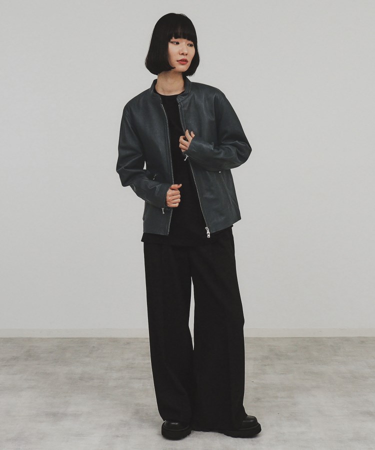 ティーケー タケオ キクチ(レディース)(tk.TAKEO KIKUCHI(Ladies))のラムレザーシングルライダースジャケット11