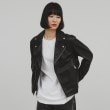 ティーケー タケオ キクチ(レディース)(tk.TAKEO KIKUCHI(Ladies))のラムレザーダブルライダースジャケット ブラック(019)