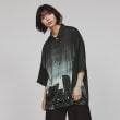 ティーケー タケオ キクチ(レディース)(tk.TAKEO KIKUCHI(Ladies))の半袖転写プリントシャツ ブラック(419)